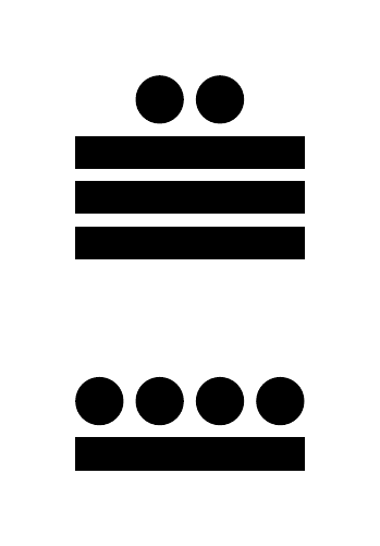 Número 349 en números mayas