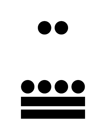 Número 54 en números mayas
