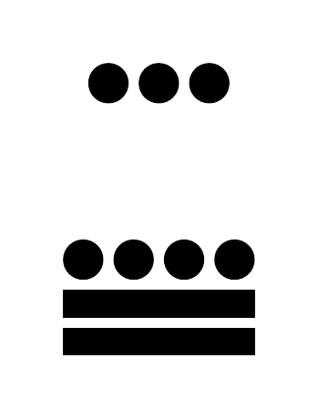 Número 74 en números mayas