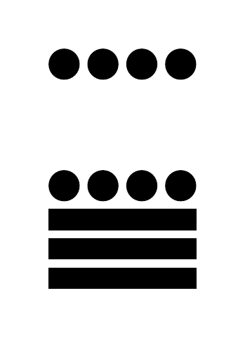 Número 99 en números mayas